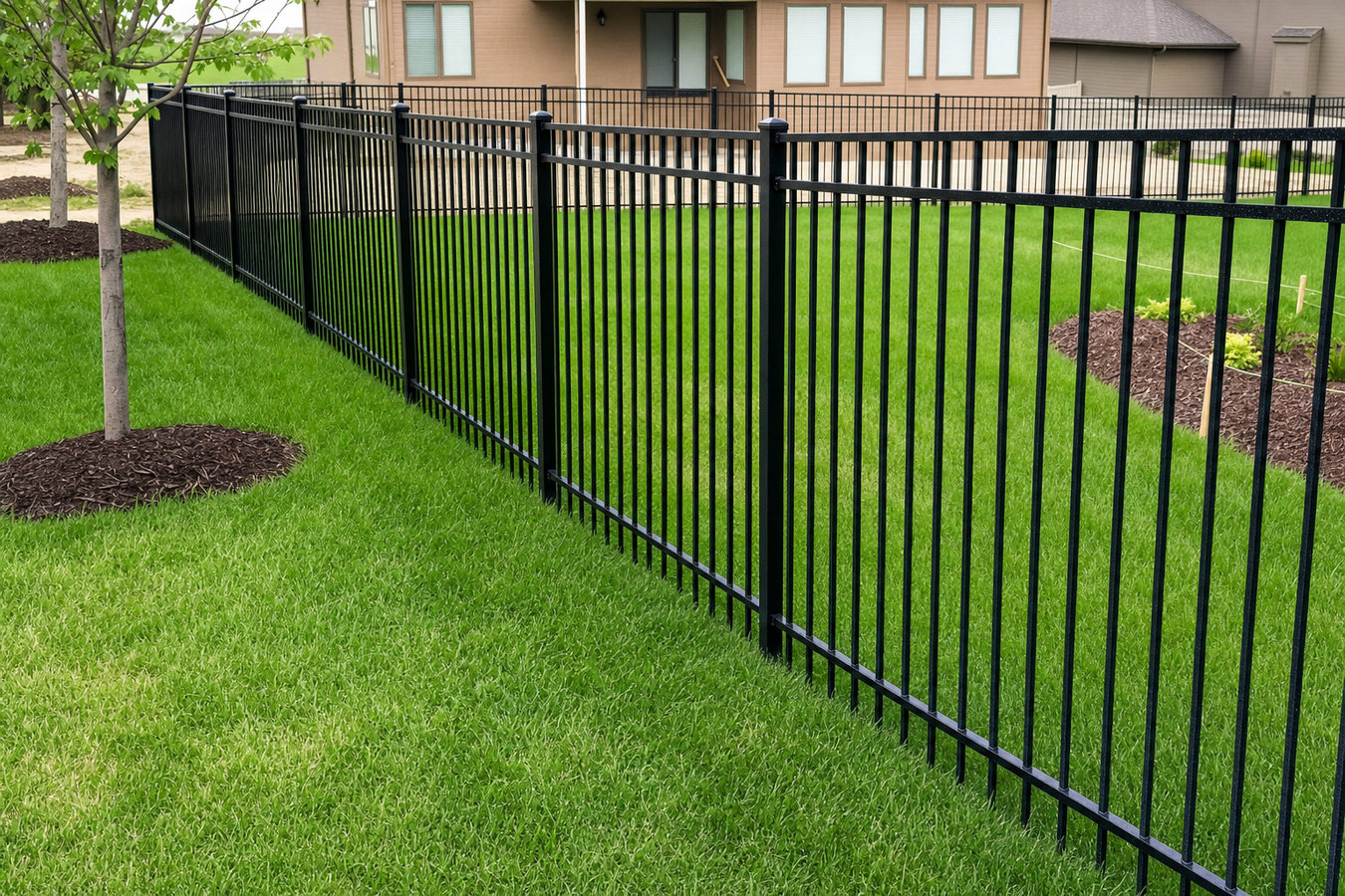 Aluminum fence installation